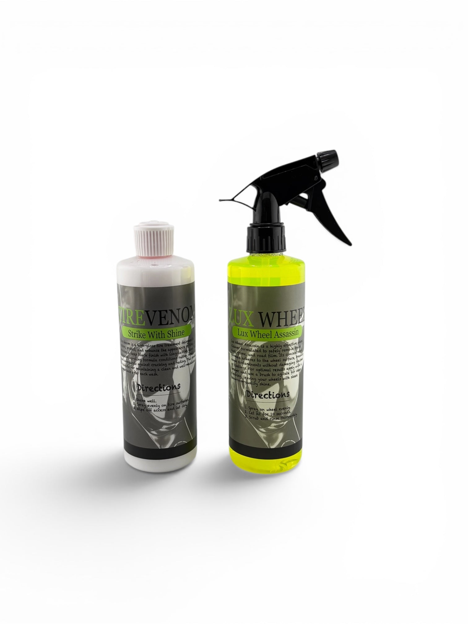 Grip & Gloss Kit – Deep Black Tires. Showroom Wheels.